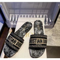 D. Christian Dior Around the World 자수 슬리퍼 올검 (여성용)