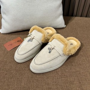 로로피아나 스웨이드 바부슈 참스 워크 퍼 슬리퍼(8color)