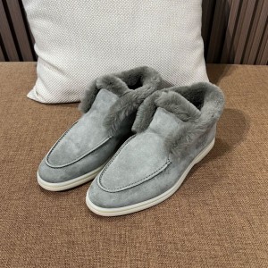 로로피아나 스웨이드 오픈 워크 처카 퍼 부츠(6color)