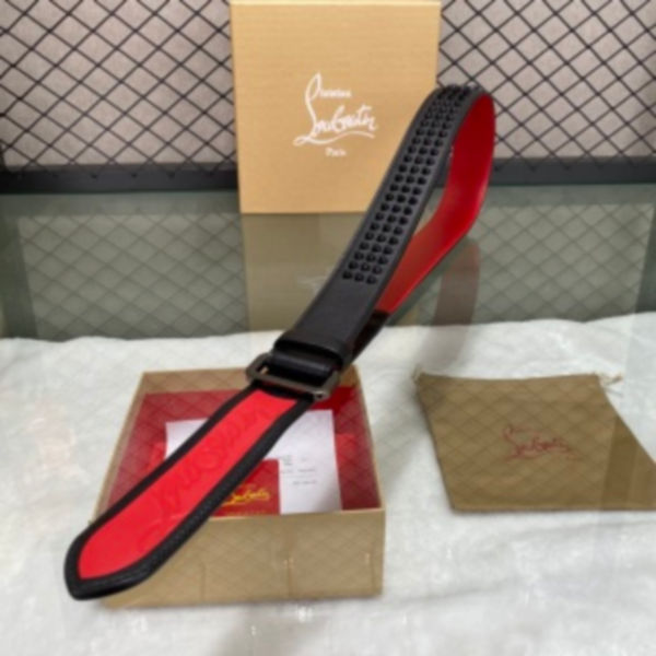 크리스찬루부탱 루비 스파이크 벨트 8.9cm (2color)