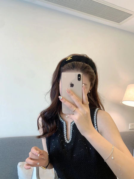 셀린느 벨벳 헤어밴드