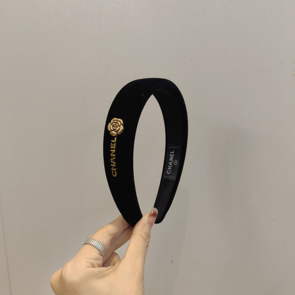 샤넬 벨벳 헤어밴드