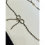 샤넬 25B 골드 더블 C 가죽 체인 보우 웨이스트 체인