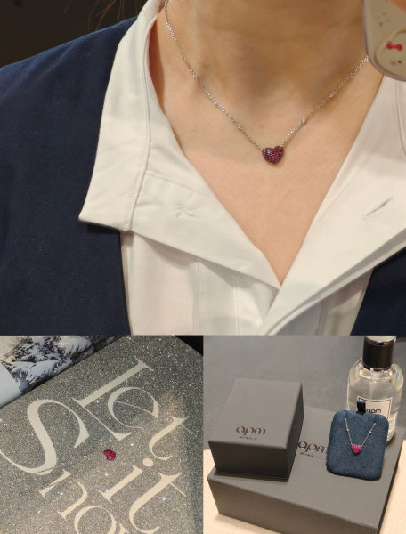에이피엠 모나코 더블 레이어 하트 목걸이 더블 레이어 하트 목걸이(2color)