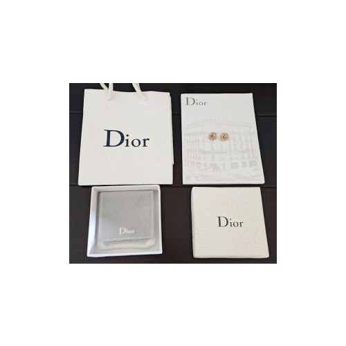디올 다이아몬드 라운드 할로우 CD 이어링