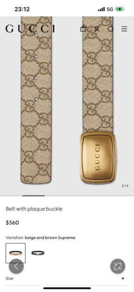 구찌 GG 마몬트 컬렉션 엣지 3.5cm(2color)