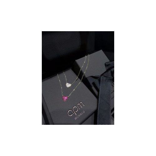 에이피엠 모나코 더블 레이어 하트 목걸이 더블 레이어 하트 목걸이(2color)