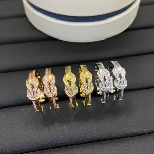 프레드 다이아몬드 장식 8자형 이어 커프(3color)