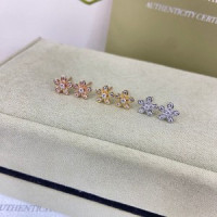 반 클리프 앤 아펠 풀 다이아몬드 플라워 이어링(3color)