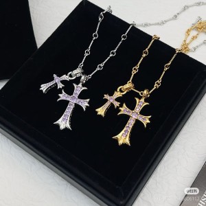 크롬하츠 더블 크로스 목걸이(2color)