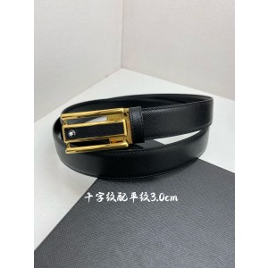 몽블랑 사각 홈 버클 벨트 3.0cm(2color)