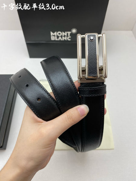 몽블랑 사각 홈 버클 벨트 3.0cm(2color)
