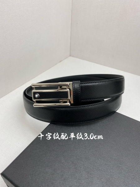 몽블랑 사각 홈 버클 벨트 3.0cm(2color)