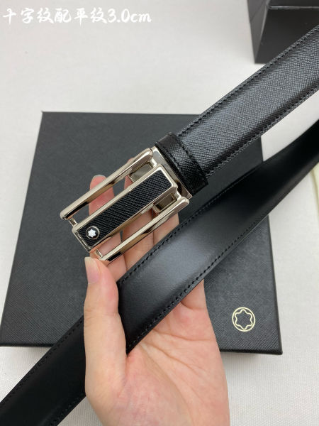 몽블랑 사각 홈 버클 벨트 3.0cm(2color)