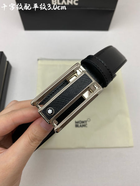 몽블랑 사각 홈 버클 벨트 3.0cm(2color)