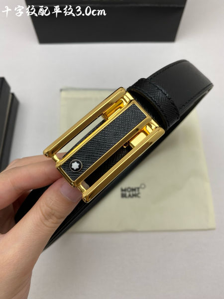 몽블랑 사각 홈 버클 벨트 3.0cm(2color)
