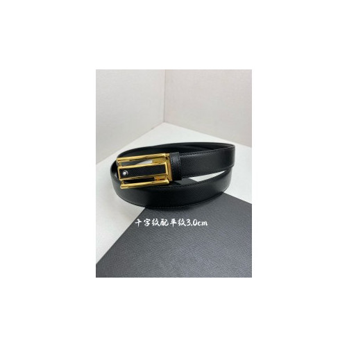몽블랑 사각 홈 버클 벨트 3.0cm(2color)