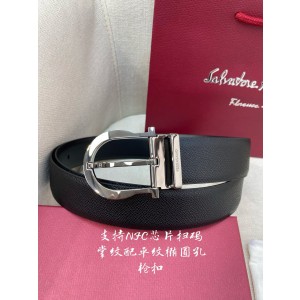 페라가모 반원 버클 가죽 벨트 3.5cm(2color)