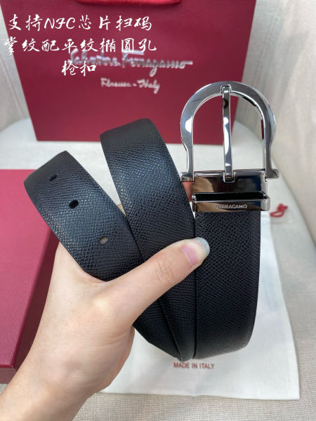페라가모 반원 버클 가죽 벨트 3.5cm(2color)