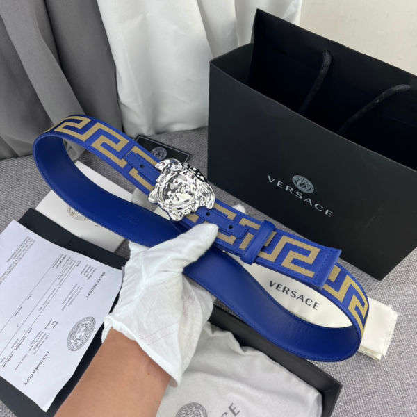 베르사체 라 메두사 그레카 레더 벨트 4.0cm(3color)