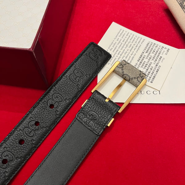 구찌 GG 엠보스 그레인 가죽 핀 버클 벨트 3.5cm(2color)