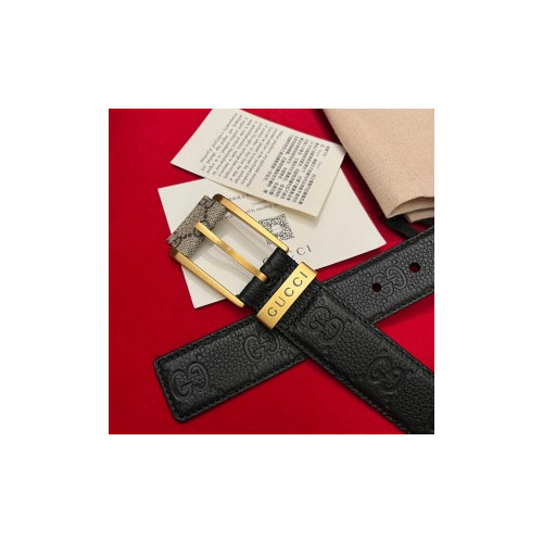 구찌 GG 엠보스 그레인 가죽 핀 버클 벨트 3.5cm(2color)