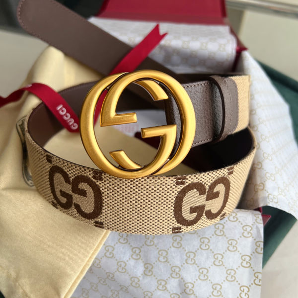 구찌 GG 마몽 점보 와이드 인터로킹 GG 버클 벨트 4cm(2color)