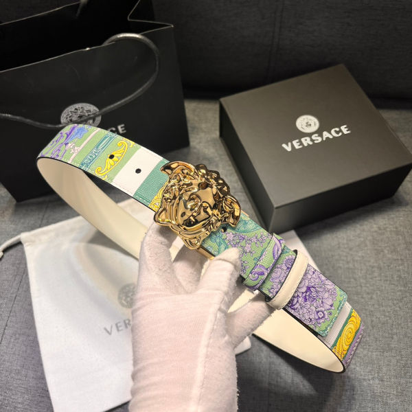 베르사체 라 메두사 바로코 패치워크 벨트 4.0cm