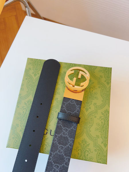 구찌 클래식 패션 더블 G 벨트 37mm