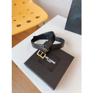 입생로랑 스퀘어 버클 모노그램 민무늬 벨트 3.0cm(2color)