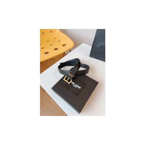 입생로랑 스퀘어 버클 모노그램 민무늬 벨트 3.0cm(2color)