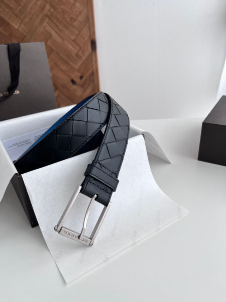 보테가베네타 인트레치아토 실버 버클 벨트 3.5cm(3color)