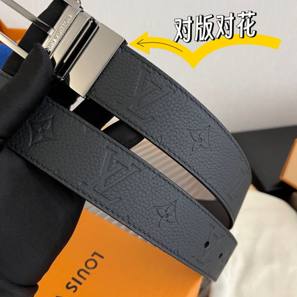 루이비통 슬렌더 리버서블 사각 버클 벨트 35mm