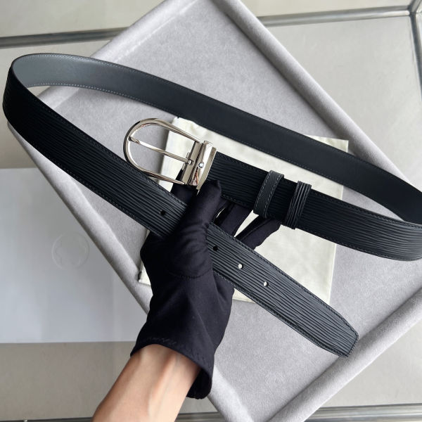 몽블랑 말발굽버클 가죽 벨트 3.5cm W868150