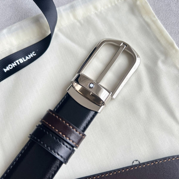 몽블랑 말발굽 버클 리버서블 레더벨트3.0cm W765150