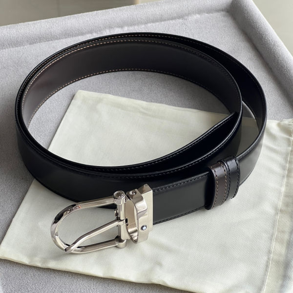 몽블랑 말발굽 레더 벨트 3.5cm W766150(2color)