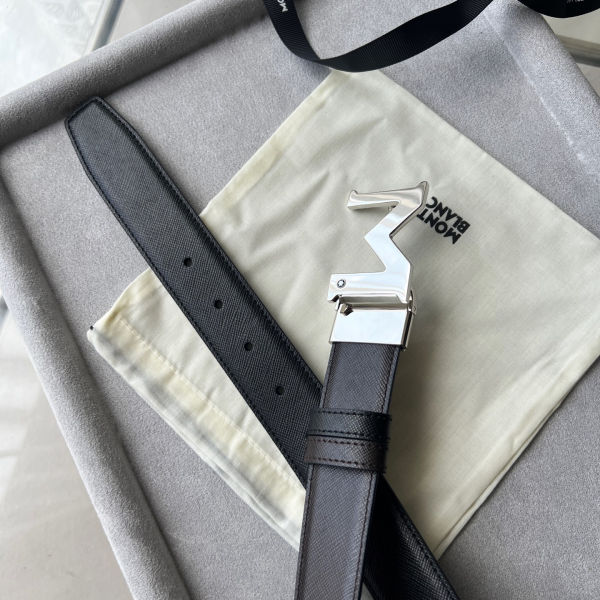 몽블랑 M 버클 팔라듐 코팅 벨트 3.5cm W879150