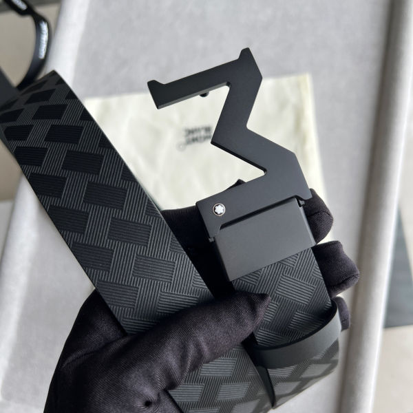 몽블랑 M 버클 팔라듐 코팅 벨트 3.5cm W879150