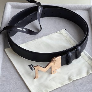 몽블랑 M 버클 팔라듐 코팅 벨트 3.5cm W879150