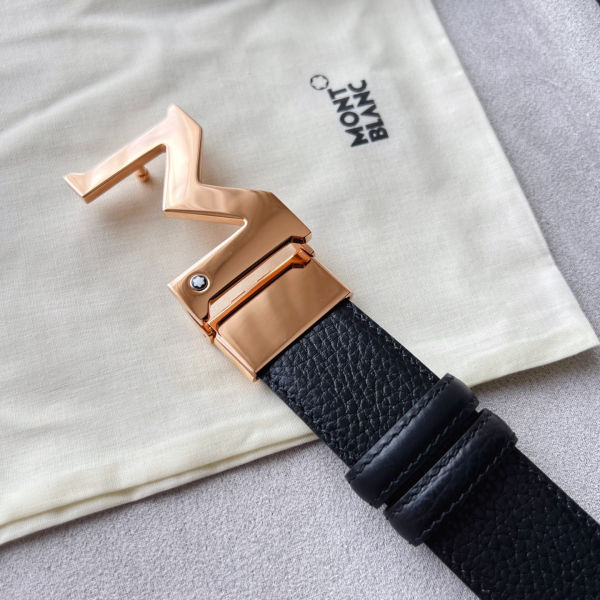몽블랑 M 버클 팔라듐 코팅 벨트 3.5cm W879150