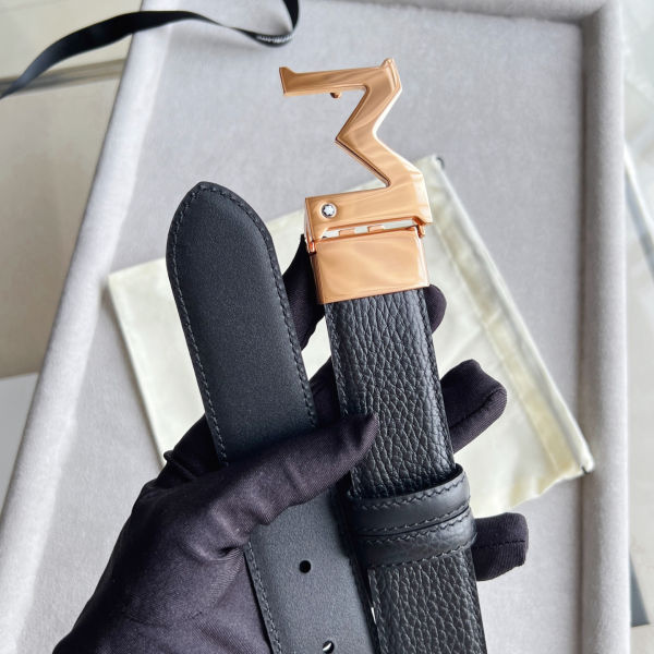 몽블랑 M 버클 팔라듐 코팅 벨트 3.5cm W879150