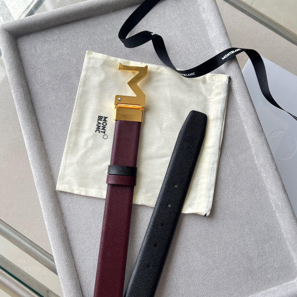 몽블랑 M 버클 팔라듐 코팅 벨트 3.5cm W879150