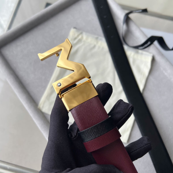 몽블랑 M 버클 팔라듐 코팅 벨트 3.5cm W879150
