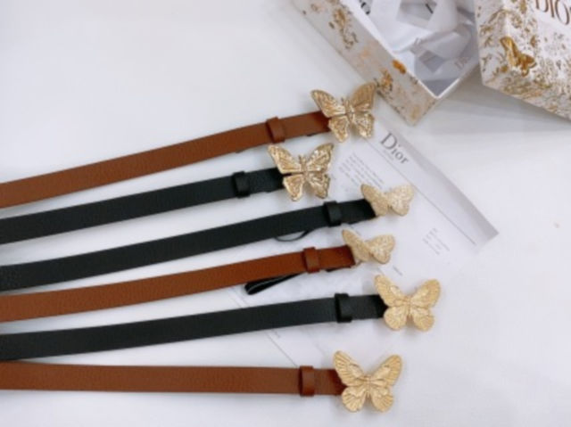 디올 황동 하드웨어 양면 새들 골드버클 벨트 2.0cm(2color)