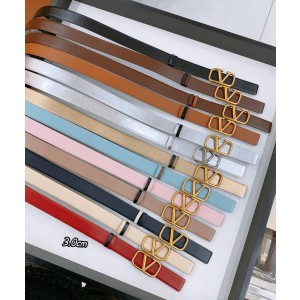 발렌티노 V 로고 시그니처 여성 양면 벨트 황동버클 3.0cm(13color)