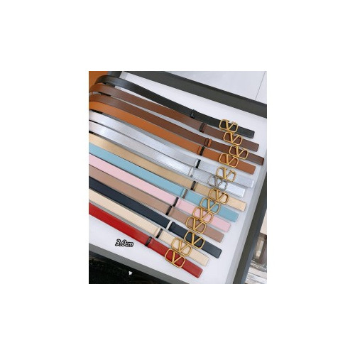 발렌티노 V 로고 시그니처 여성 양면 벨트 황동버클 3.0cm(13color)
