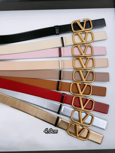 발렌티노 V 로고 시그니처 여성 양면 벨트 클래식황동버클 4.0cm(9color)