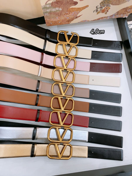 발렌티노 V 로고 시그니처 여성 양면 벨트 클래식황동버클 4.0cm(9color)