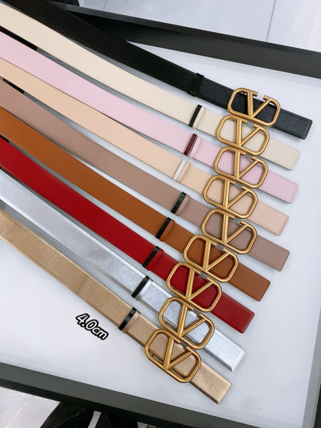 발렌티노 V 로고 시그니처 여성 양면 벨트 클래식황동버클 4.0cm(9color)