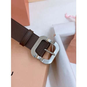 미우미우 암밴드 실버버클 3.4cm